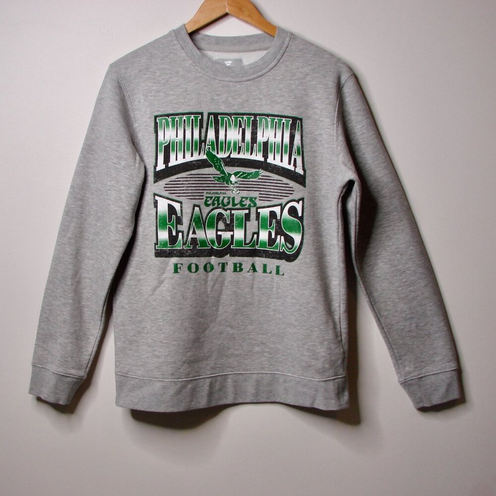 Fanatics Philadelphia Eagles Football Sweatshirt Fleece Gray Green NFL Medium